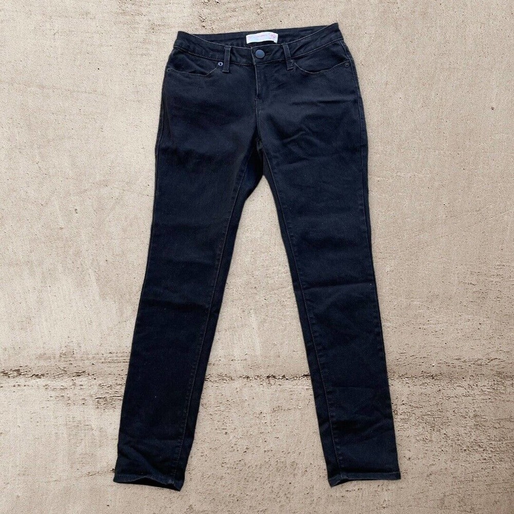 No Boundries Skinny Jeans Mid Rise Women's 7 Black Stretch NoBo Sizs 26x28